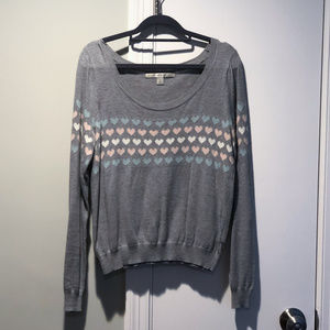 LC Lauren Conrad Heart Cropped Sweater